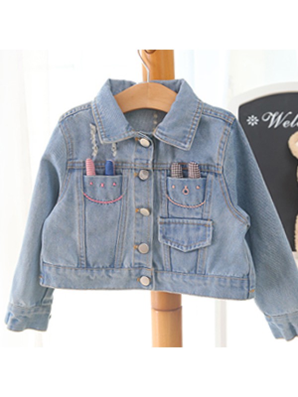 2014 Spring Korean version of the influx of female baby cardigan denim jacket Autumn Girls