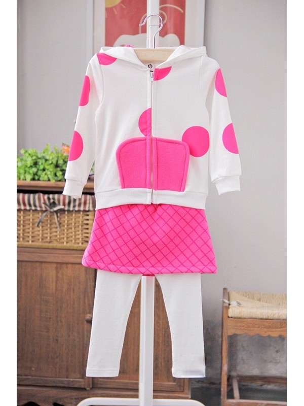 The new package hip jacket girls autumn dot culottes