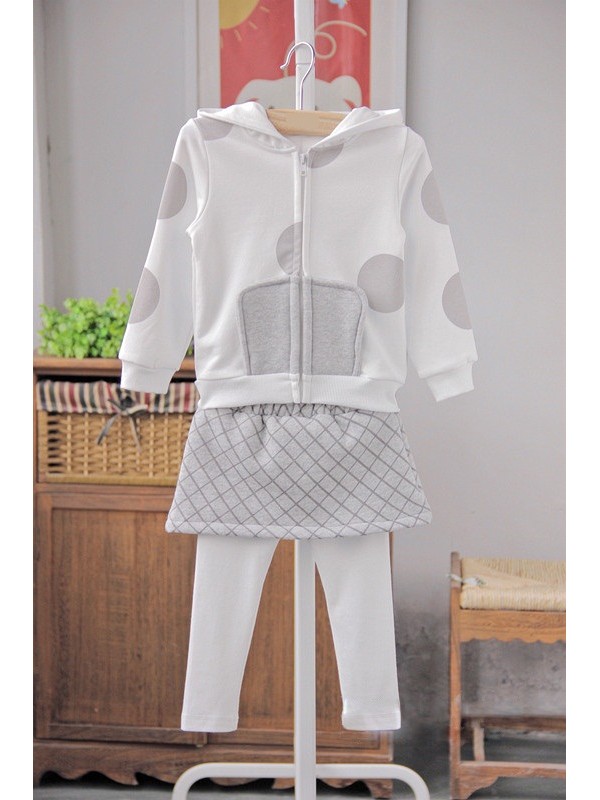 The new package hip jacket girls autumn dot culottes