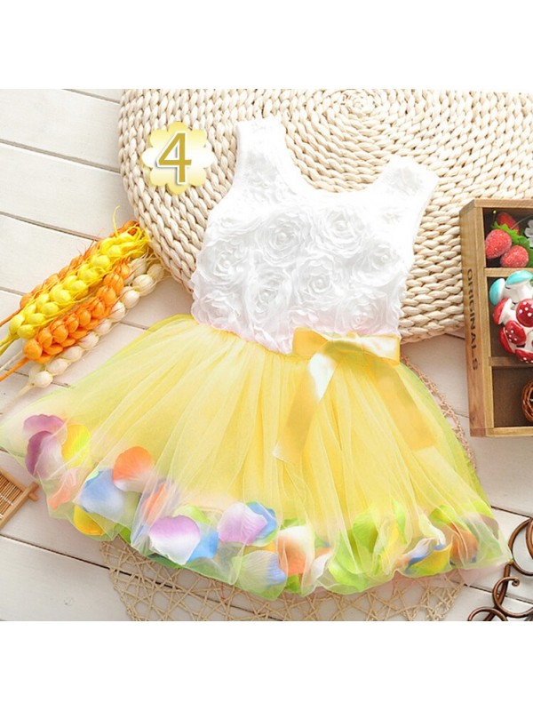 Free Shipping Girl Party Dress Princess Baby Kids Sunshine Dress Girls Party Dress