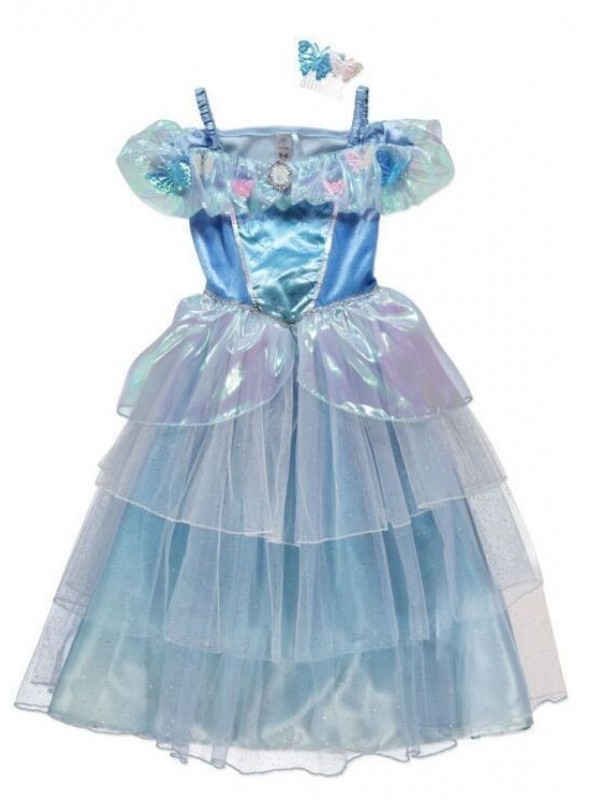 2015 New Girls Cinderella Princess Dress Kids Girl Movie cosplay costume custom made Fairy Tail Dress fancy dress