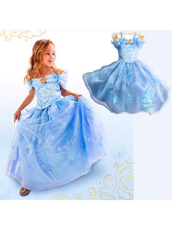 Newest Cinderella Kids Dress 2015 Cinderella Cospl...