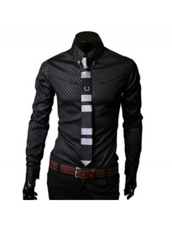 Hot-Selling Striped Shirt Men  Chemise Homme Casual Slim Fit  Comfortable  Long Sleeve Shirt  12145