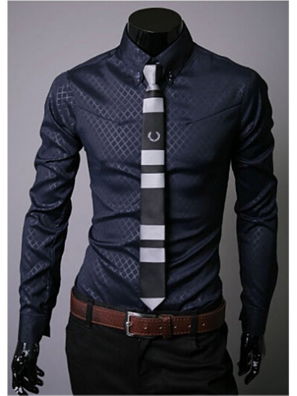 Hot-Selling Striped Shirt Men  Chemise Homme Casual Slim Fit  Comfortable  Long Sleeve Shirt  12145