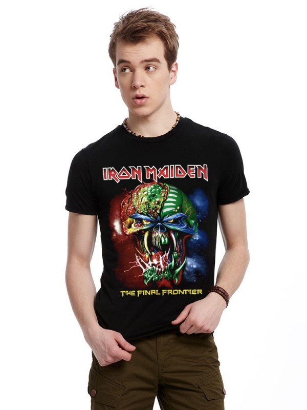 New fashion 3D printing T-shirt, heavy metal band, iron maiden demon pattern