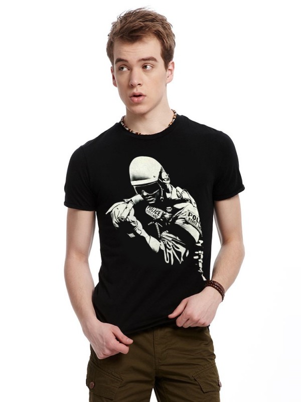 New men's 3D personality T-shirt, 3D T-shirt, CS gun character pattern