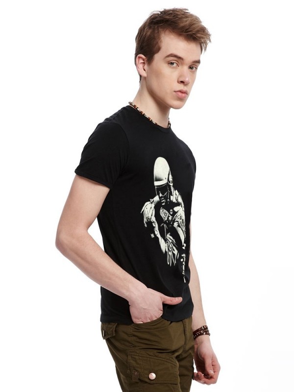 New men's 3D personality T-shirt, 3D T-shirt, CS gun character pattern