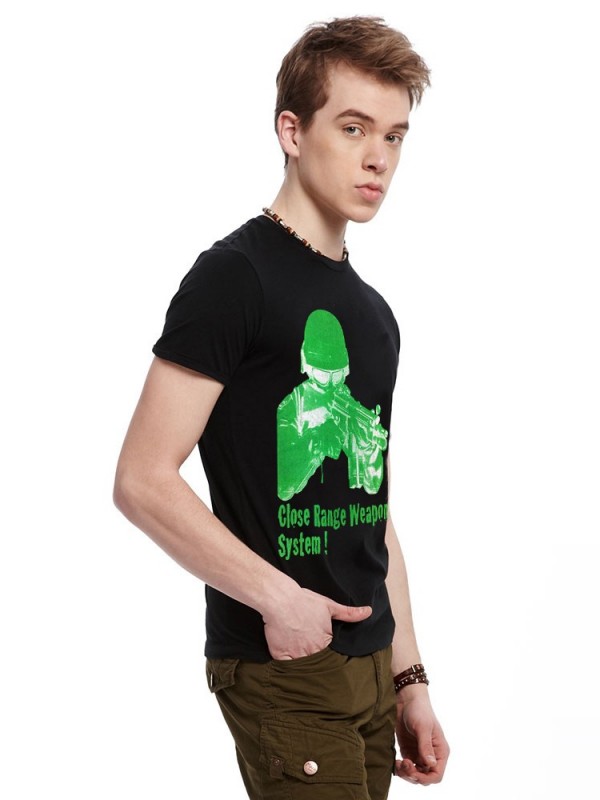 New men's 3D individual short sleeved T-shirt, stylish 3D T-shirt, CS gun figures