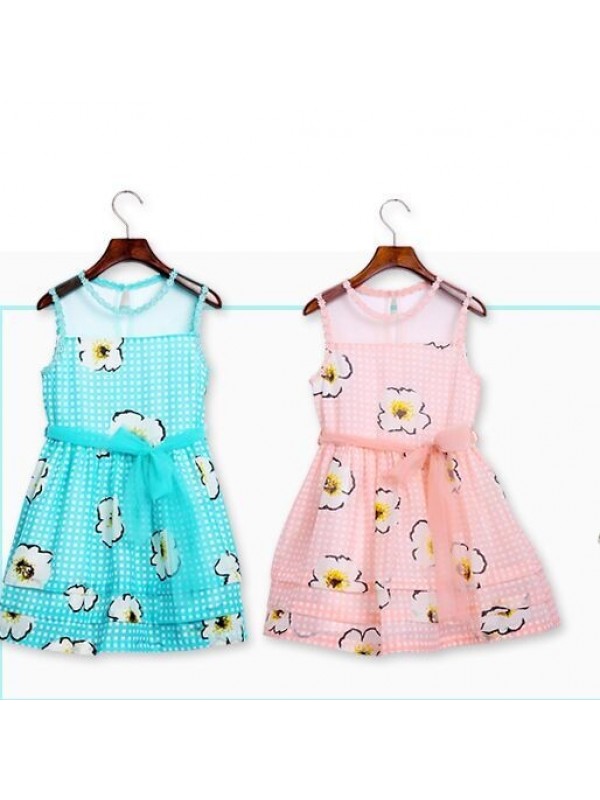 Kids Summer 2015 new girls summer dress skirt children princess skirt floral skirt thin gauze