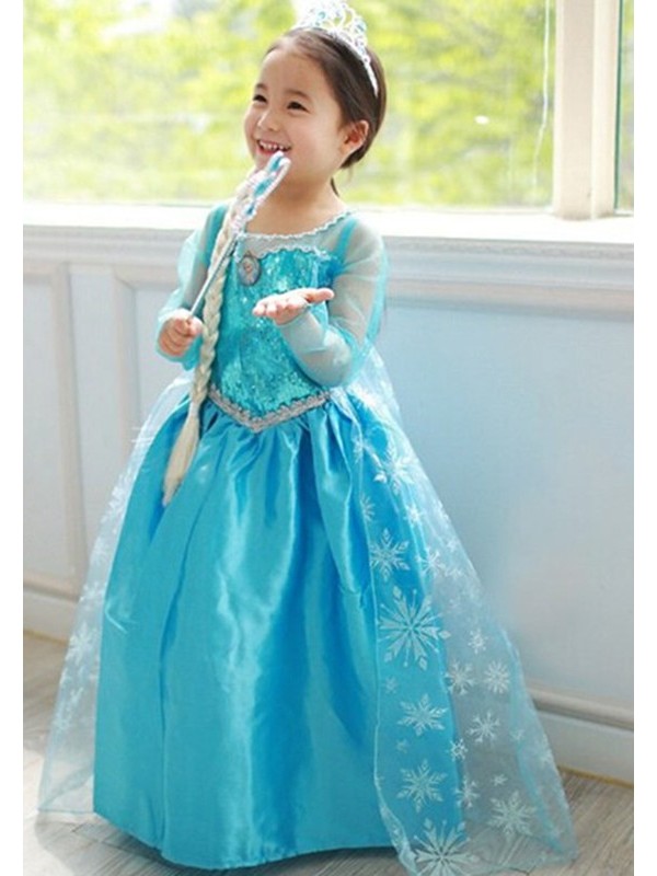 Kids Clothing Baby New Fashion Stage Performance dress Girl long sleeve Princess dress 2-7 Y