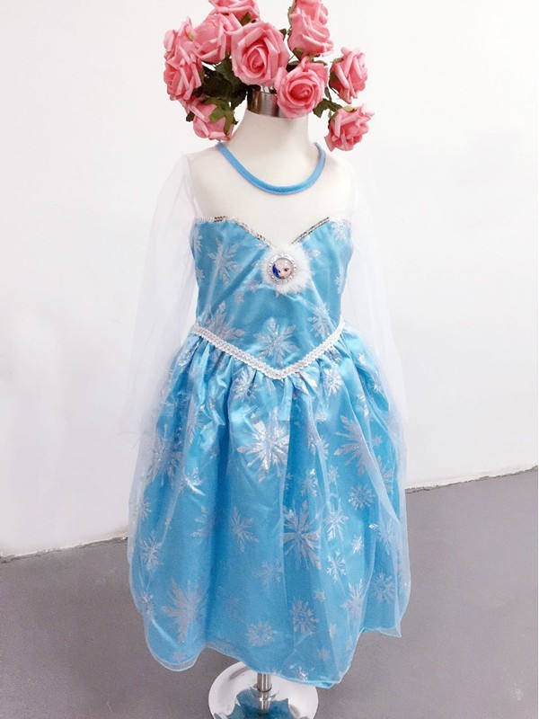 Kids Clothing Baby New Fashion Stage Performance dress Girl long sleeve Princess dress 2-7 Y