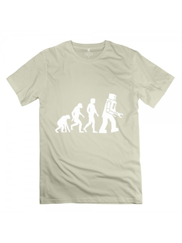 Men's Personalize Sheldon Cooper Human Evolution Futurama Robot Evolution Geek T-shirt