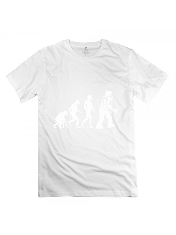 Men's Personalize Sheldon Cooper Human Evolution Futurama Robot Evolution Geek T-shirt