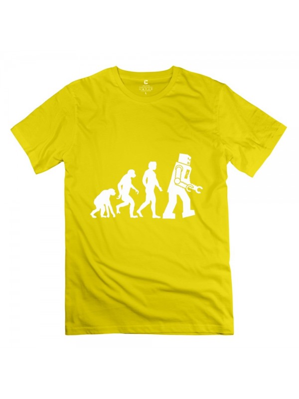 Men's Personalize Sheldon Cooper Human Evolution Futurama Robot Evolution Geek T-shirt