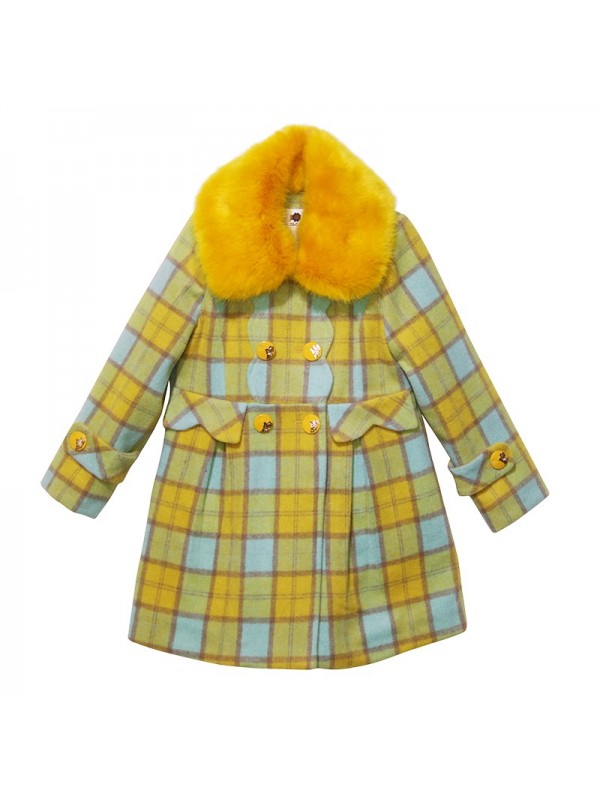 Girls woolen coat 2015 autumn and winter fashion woolen coat big virgin thick warm coat