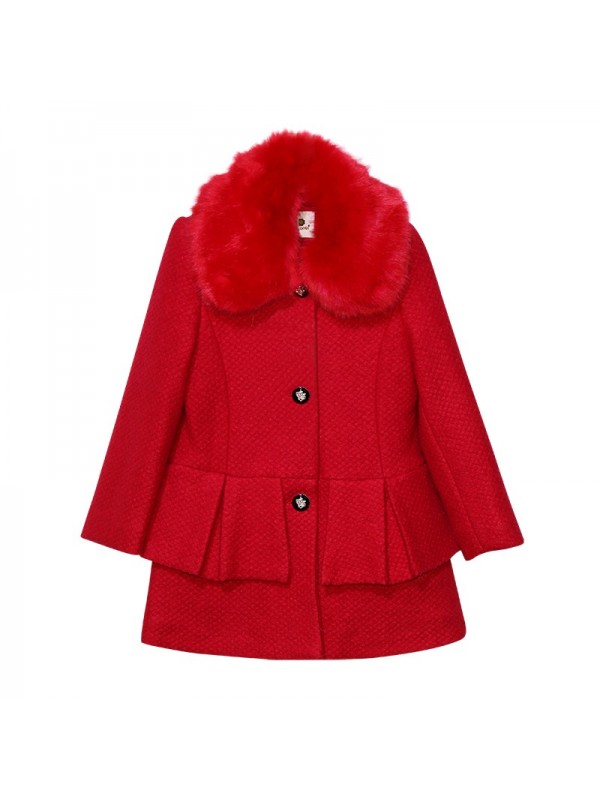 Kids Girls wool coat 2015 woolen coat in winter ch...