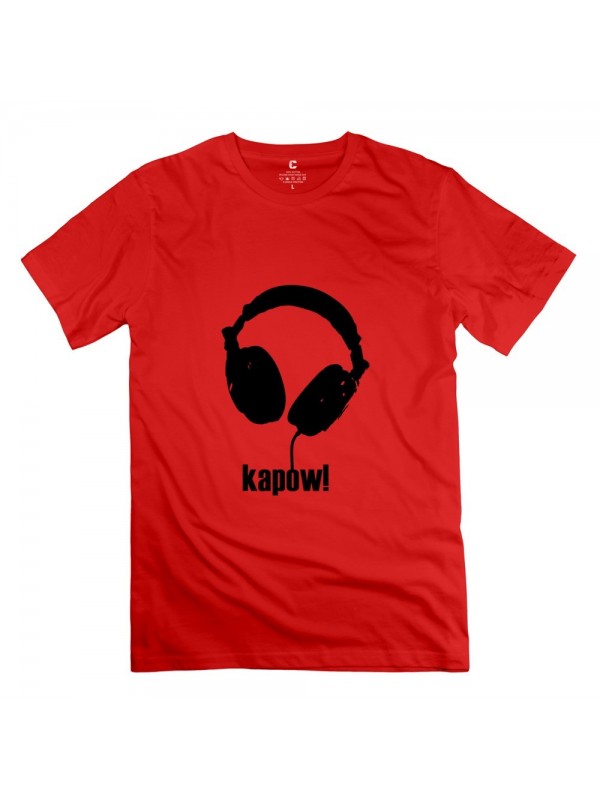 Men's Customize Kapow Head Phones T-shirt