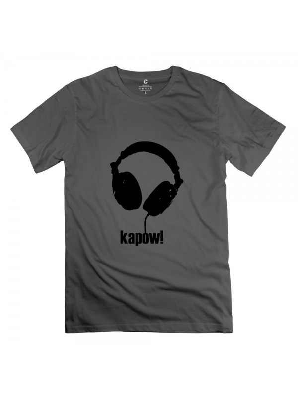 Men's Customize Kapow Head Phones T-shirt