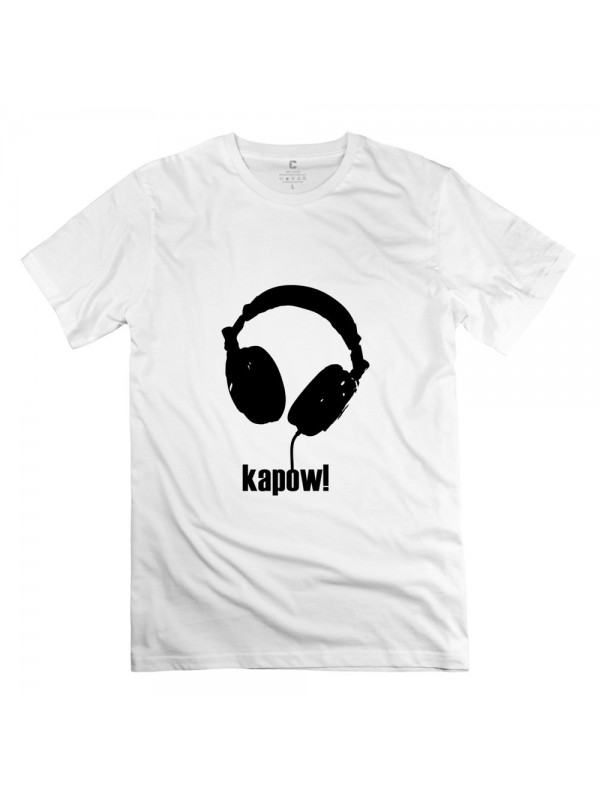 Men's Customize Kapow Head Phones T-shirt