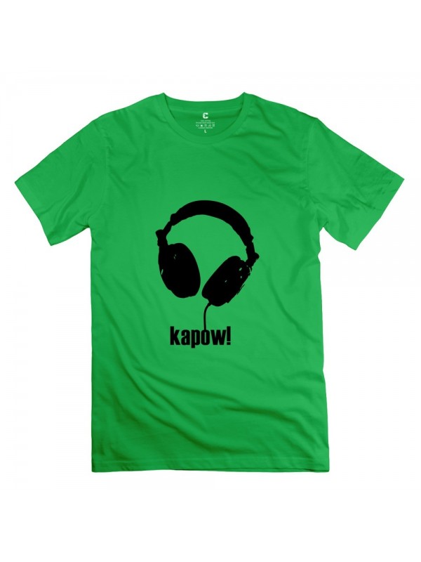 Men's Customize Kapow Head Phones T-shirt