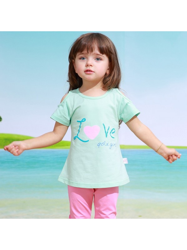 children   pure cotton short sleeve T-shirt two-pi...