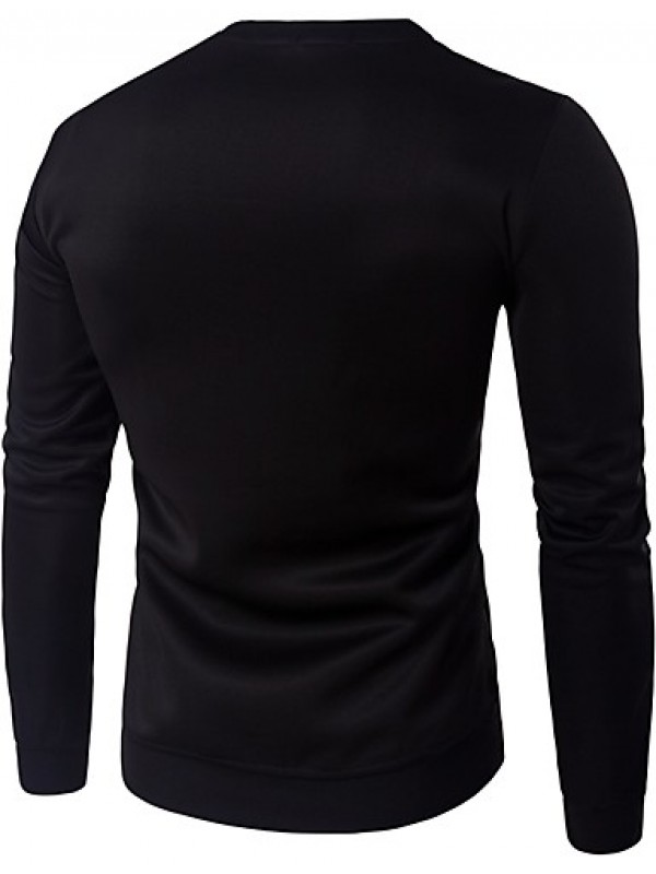 Men's Casual/Daily / Sports Simple / Active Regular Sweatshirt