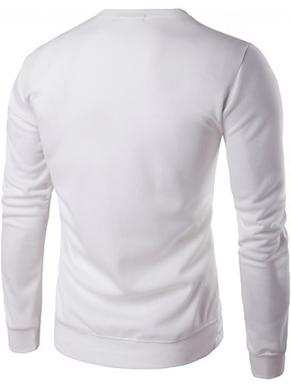 Men's Casual/Daily / Sports Simple / Active Regular Sweatshirt