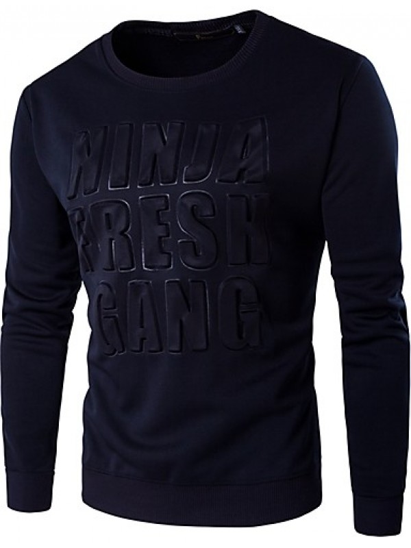 Men's Casual/Daily / Sports Simple / Active Regular Sweatshirt