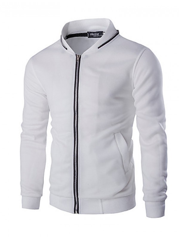 Men's Solid Casual / Sport Hoodie & Sweatshirt...