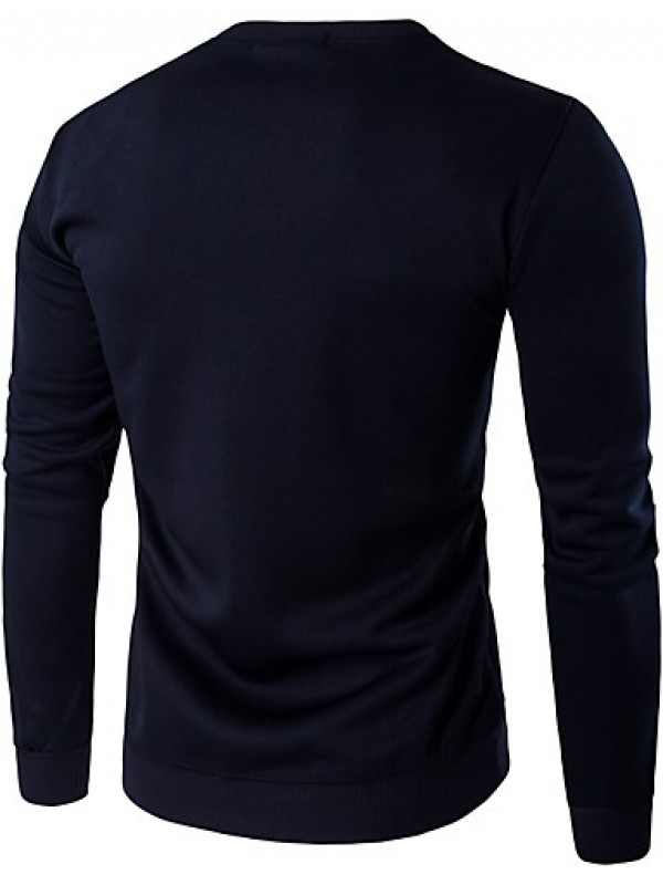 Men's Casual/Daily / Sports Simple / Active Regular Sweatshirt