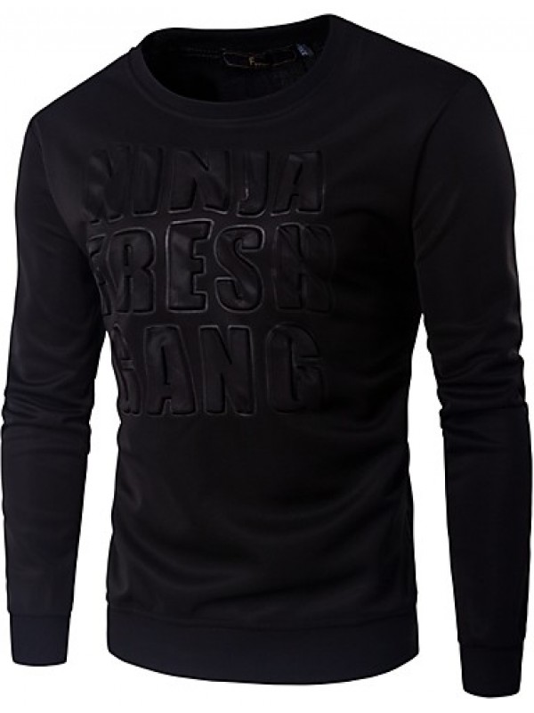 Men's Casual/Daily / Sports Simple / Active Regular Sweatshirt